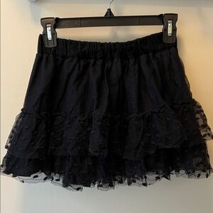 Catimini Black Ruffled Tiered Skirt